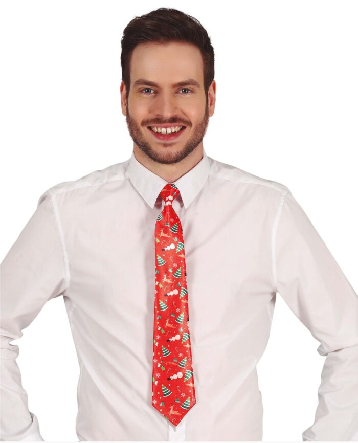 Corbata navidad roja