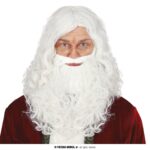 Peluca y barba blanca papa noel