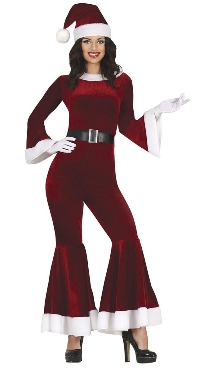 Disfraz Mama Noel Pantalón Granate