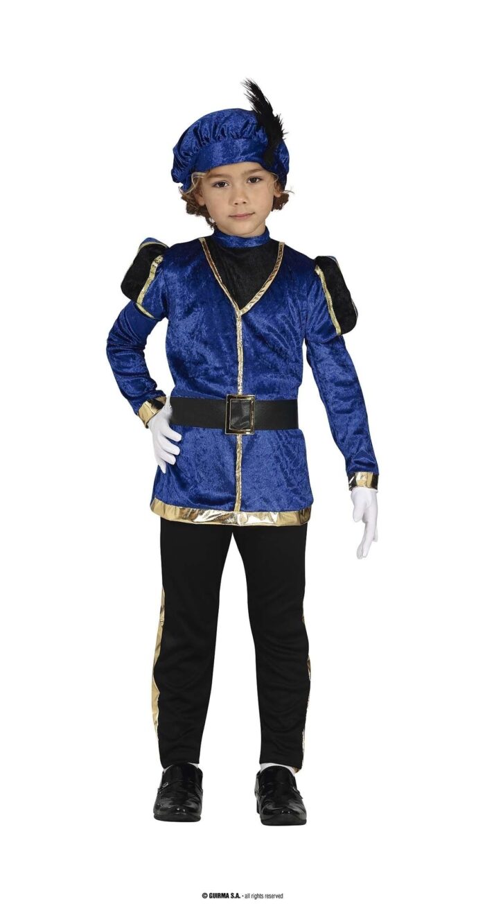 Disfraz Paje Azul-Oro