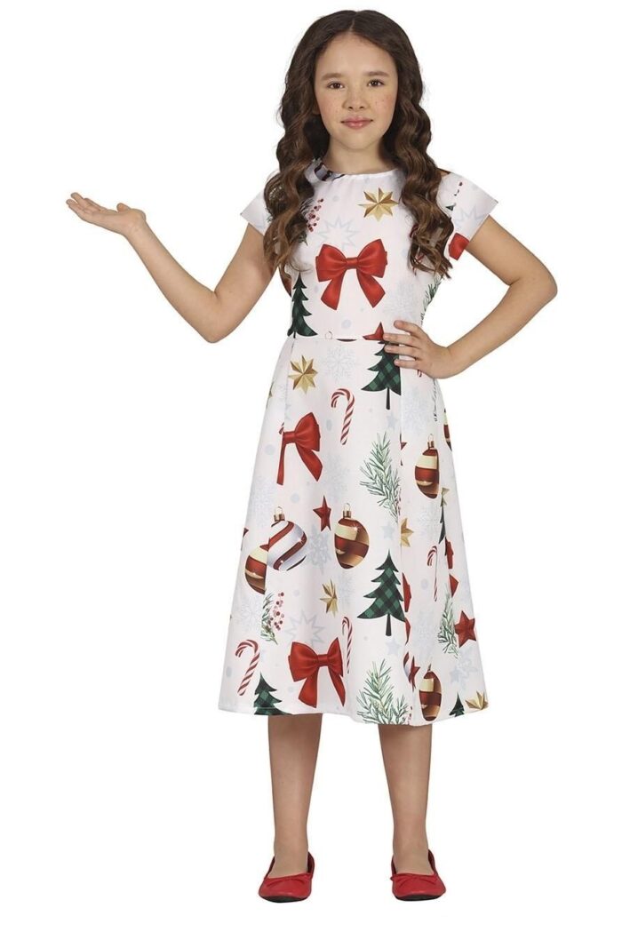 Disfraz Vestido Blanco Navidad