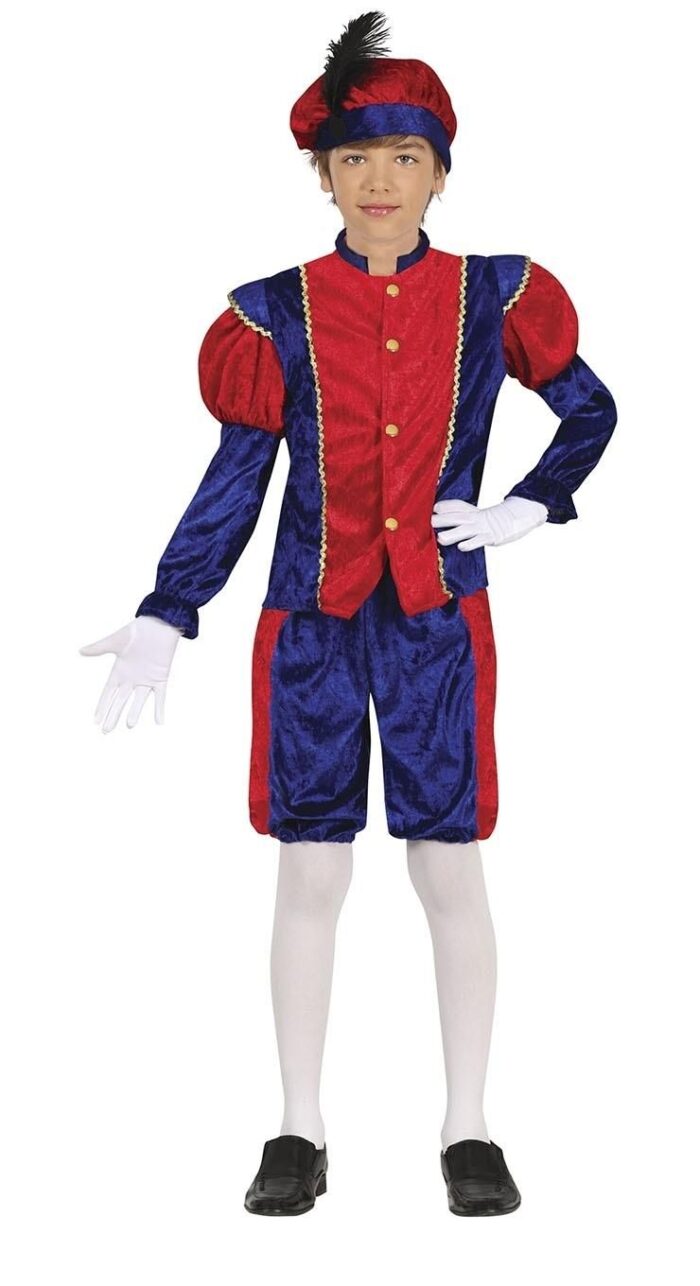 Disfraz Paje Rojo-Azul