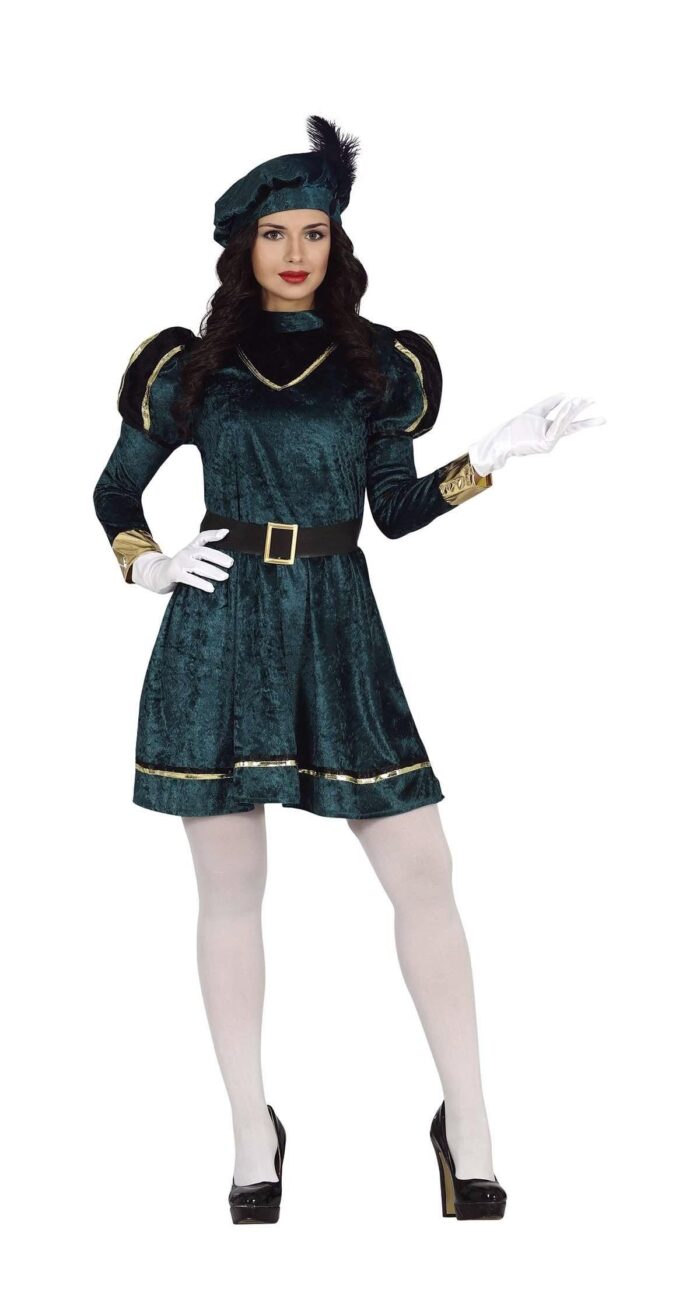 Disfraz Paje Verde-Oro