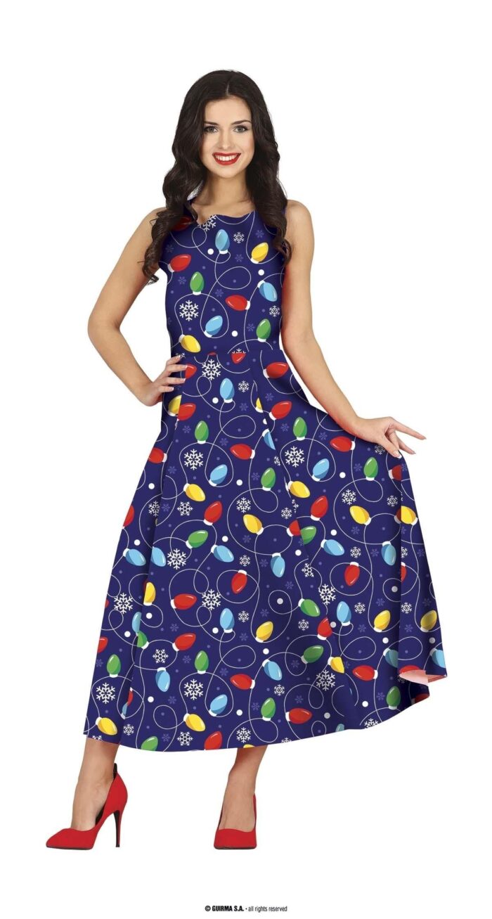 Disfraz Vestido Xmas Azul