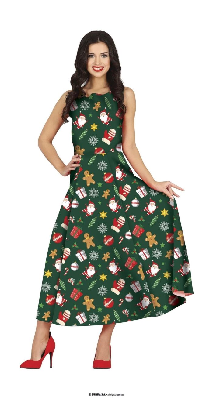 Disfraz Vestido Xmas Verde