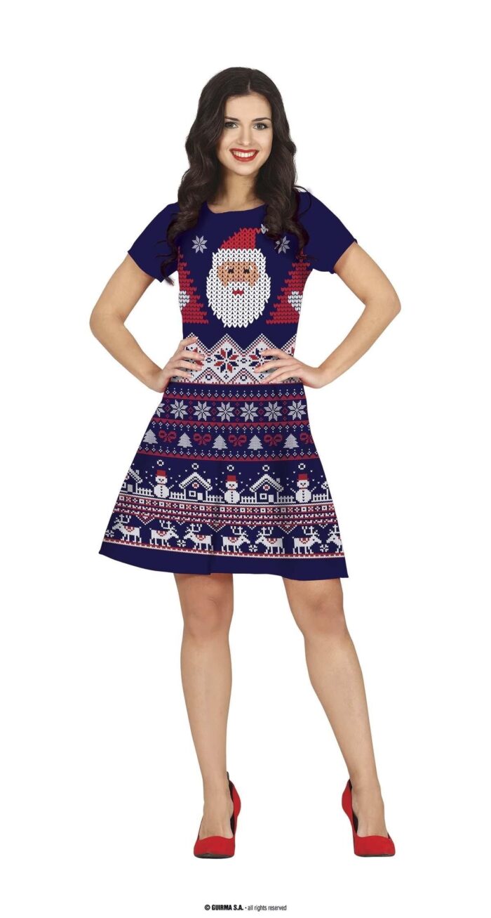Disfraz Vestido Navidad Azul