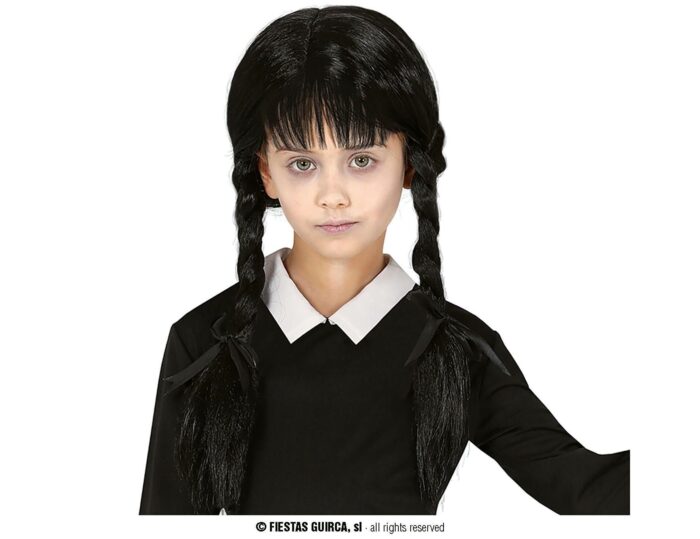 Peluca Trenzas con Flequillo Infantil