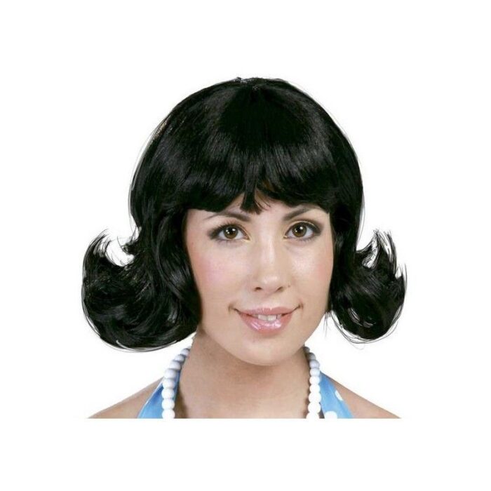 Peluca Melena Negra Años 50