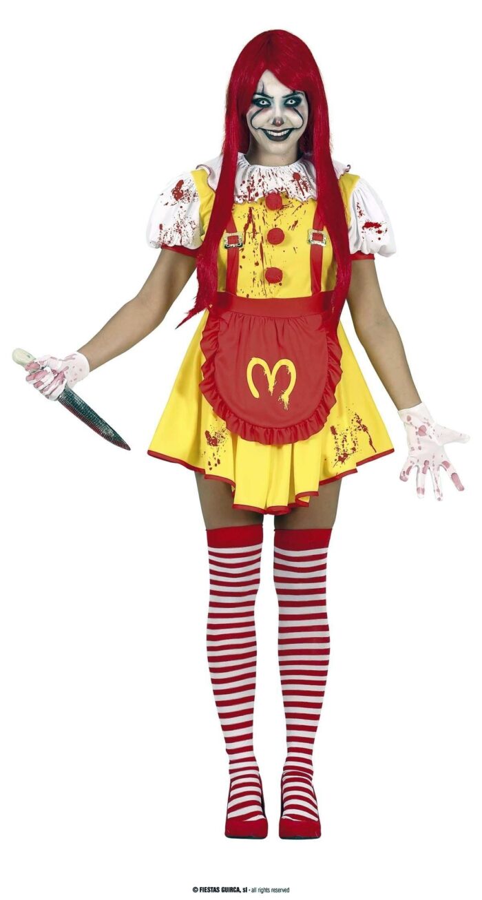 Disfraz Payasa Burguer Sangrienta