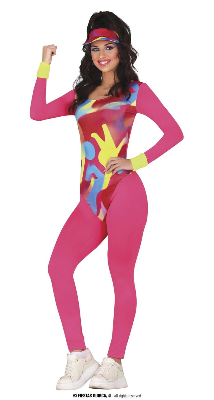Disfraz Mujer Aerobic Psicodélico