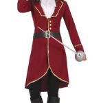 Disfraz capitana corsaria granate