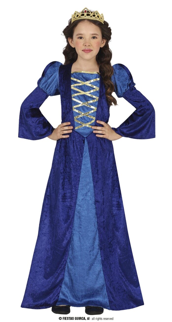 Disfraz Princesa Medieval Azul