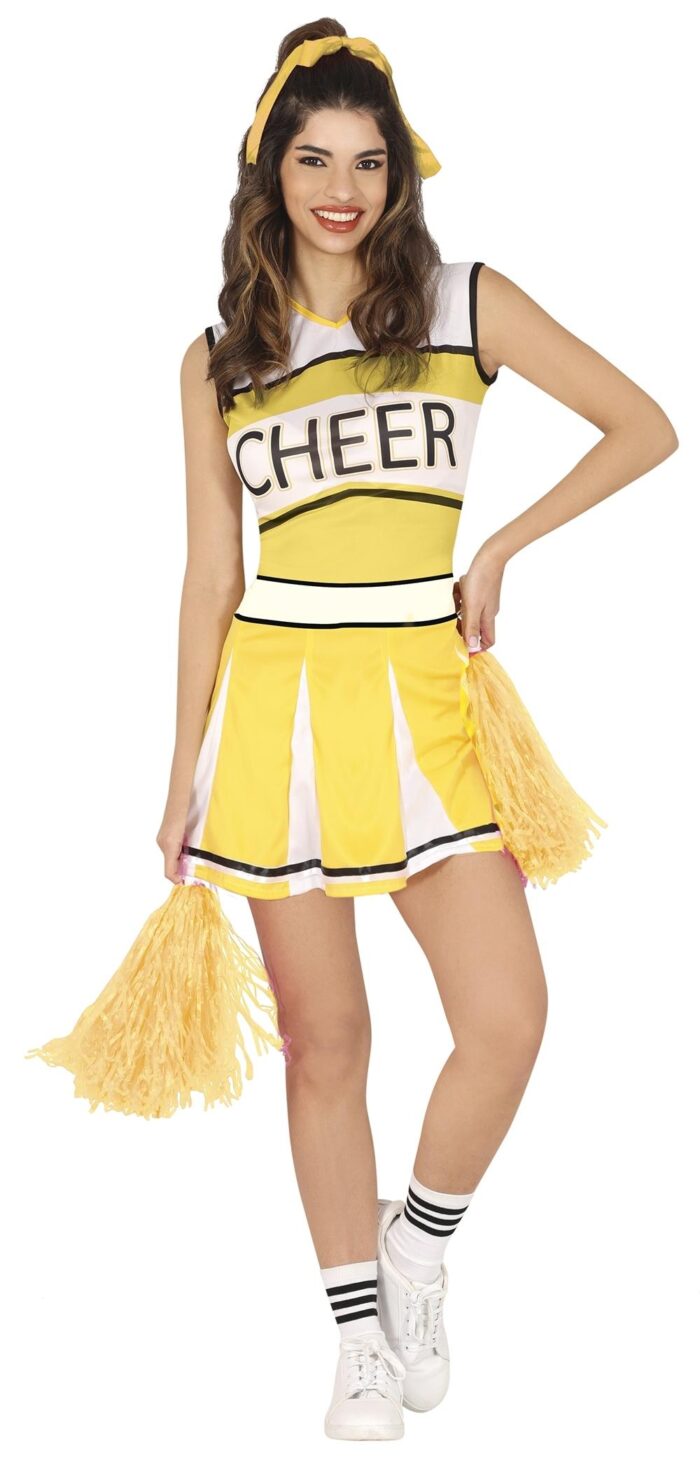 Disfraz cheerleader animadora amarilla