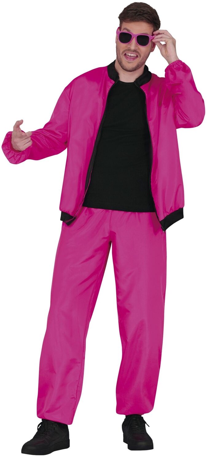 Disfraz chandal rosa neon tracksuit