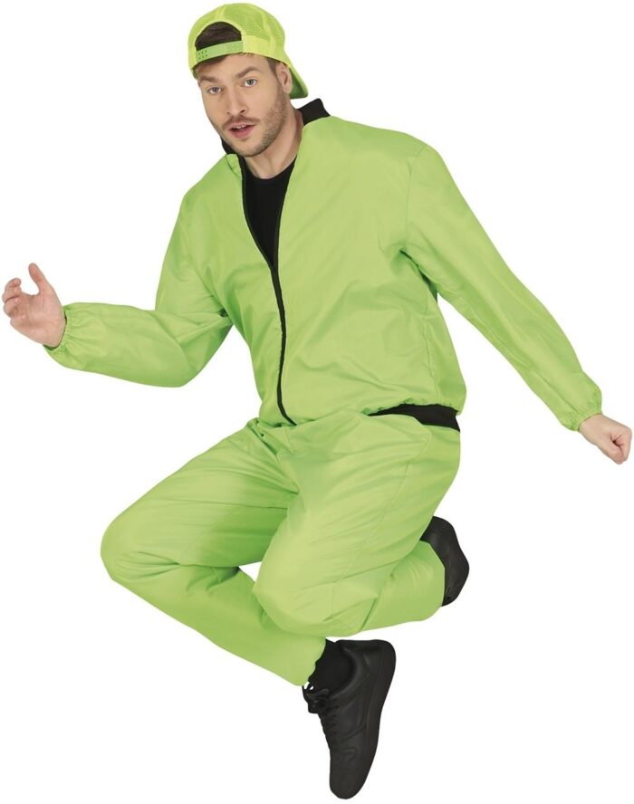 Disfraz chandal verde neon tracksuit