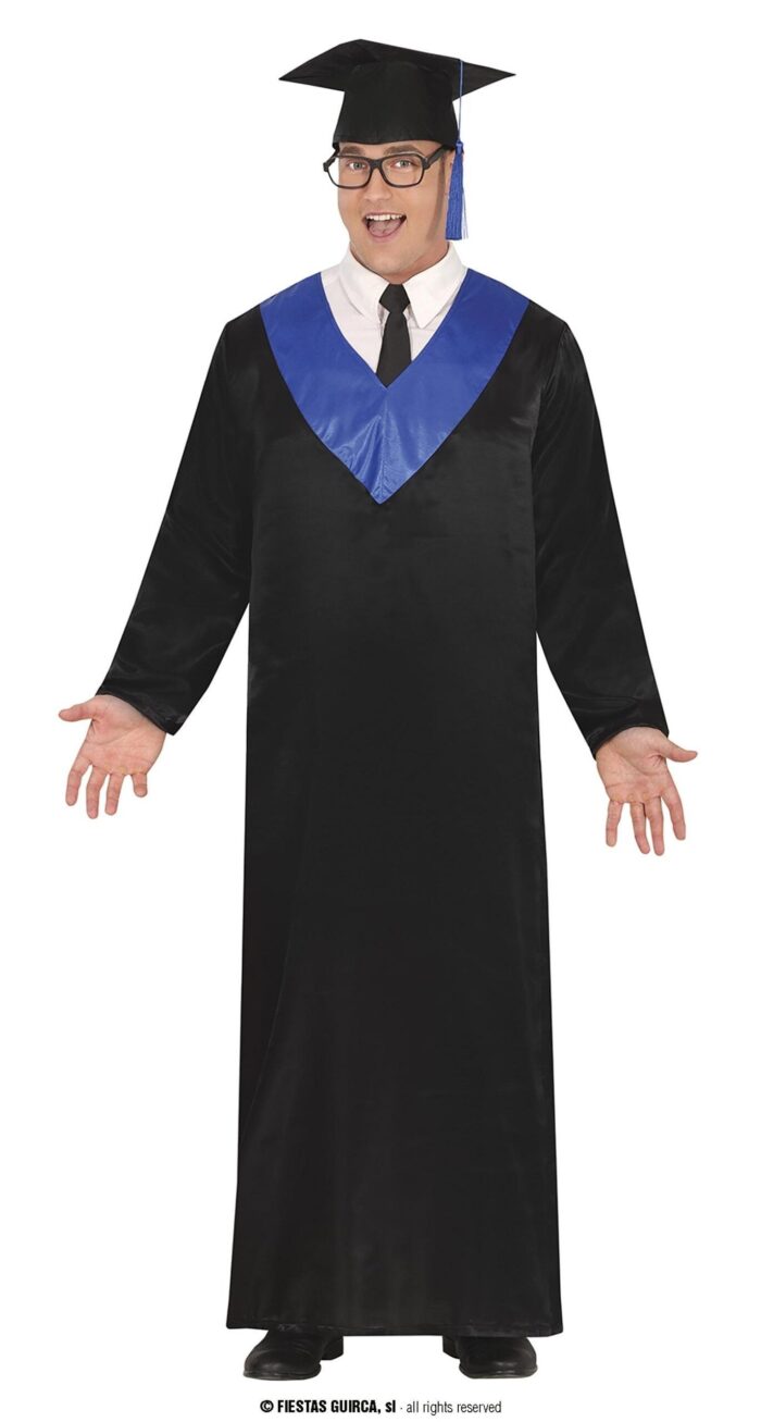Disfraz Graduado Negro-Azul