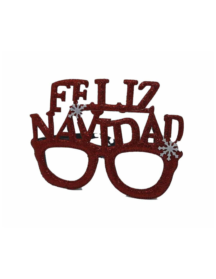 Gafas feliz navidad rojas