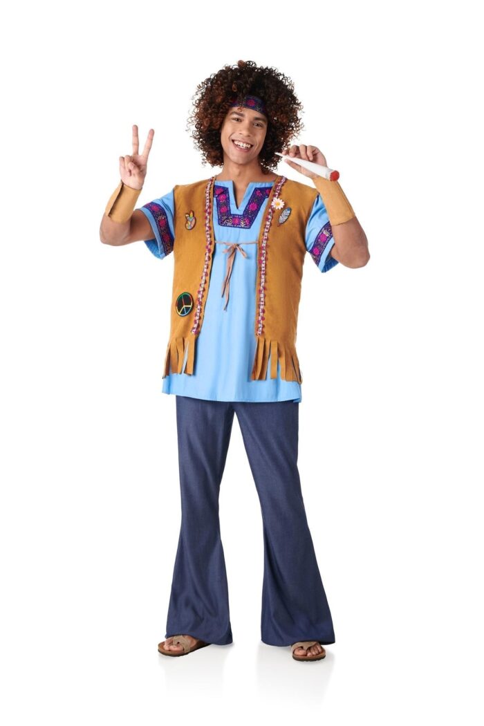 Disfraz hippie vaquero para hombre