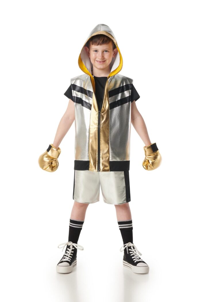 Disfraz Boxeador Plateado Infantil