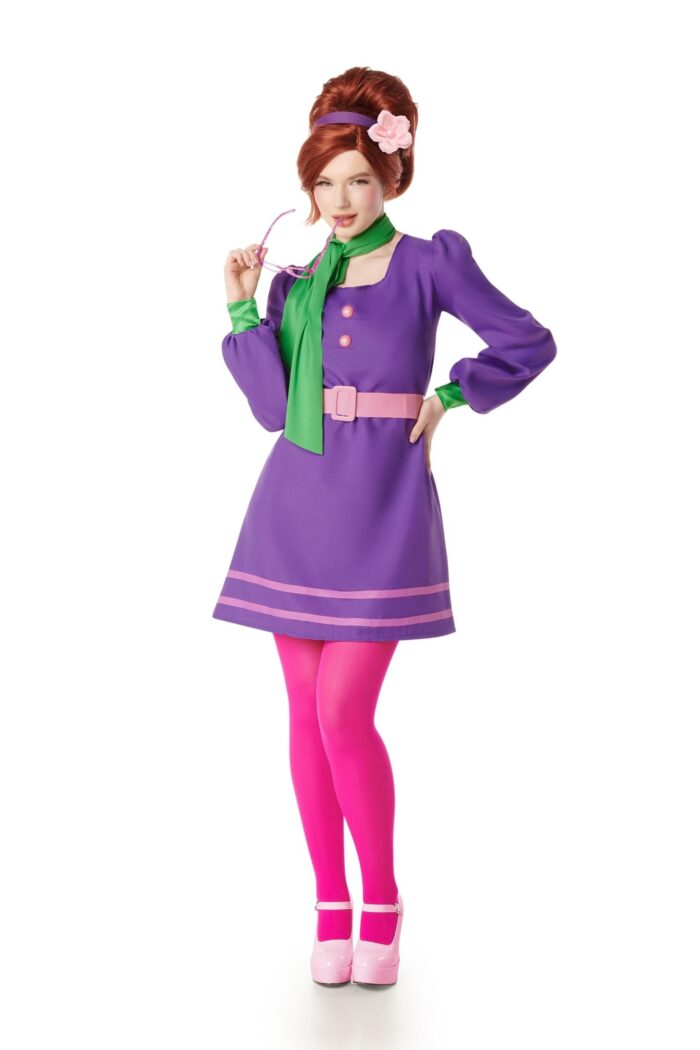 Disfraz mujer años 70 lila