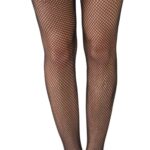 pantys rejilla negra para mujer