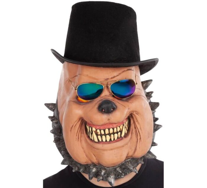 Máscara Buldog con Gafas y Chistera