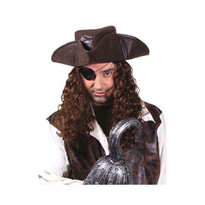 Peluca Pirata con Sombrero John Silver