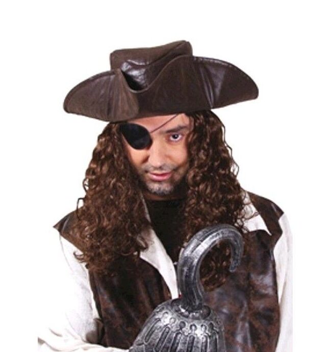 pelua pirata con sombrero para adulto