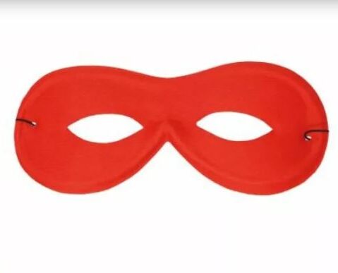 Antifaz rojo para adultos y niños