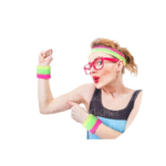 Muñequeras y cinta para la cabeza años 80