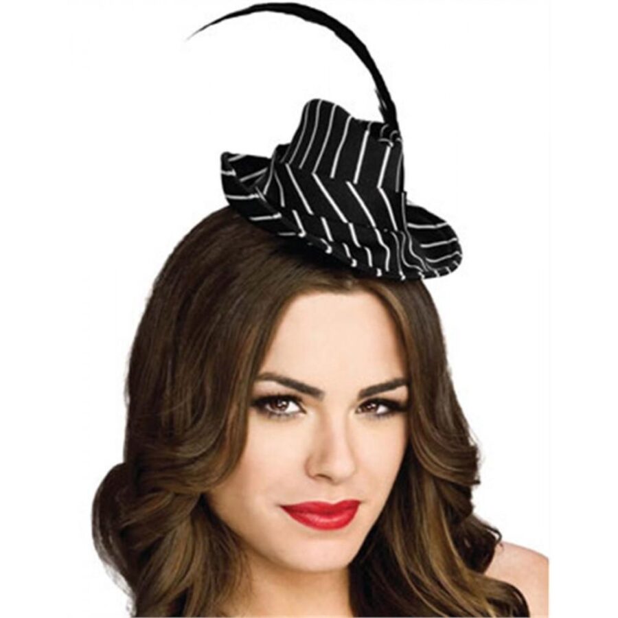 mini sombrero ganster para mujer y niña