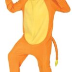 Disfraz dragón naranja adulto