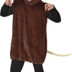 Disfraz rata marrón para hombre
