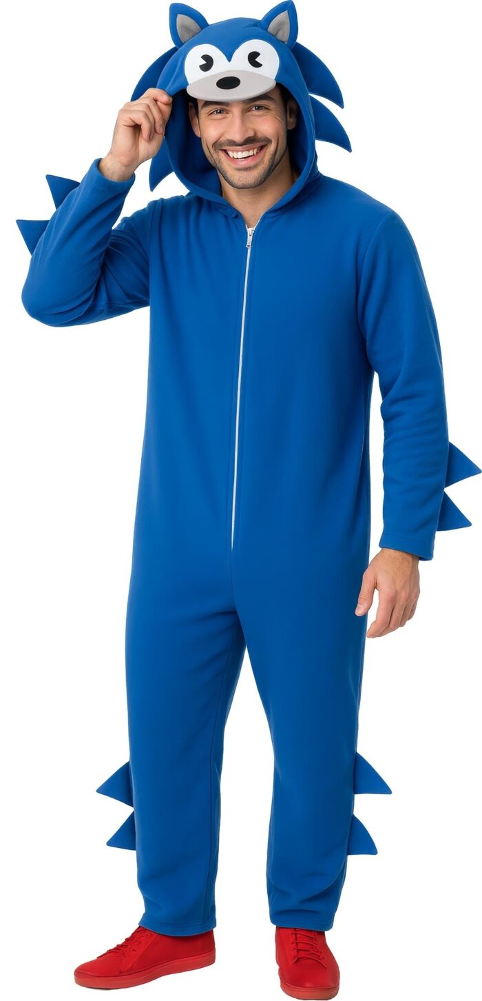 Disfraz erizo azul adulto