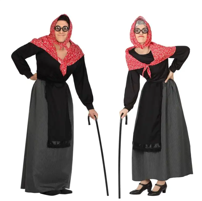 disfraz vieja del visillo para adulto