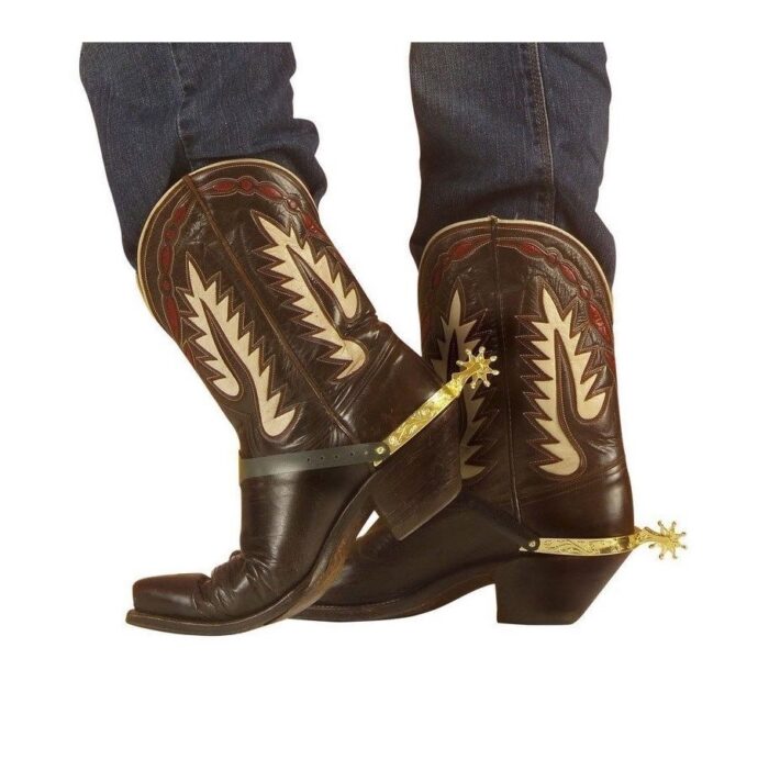 espuelas para vaquero doradas