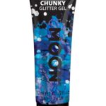 gel glitter azul neon