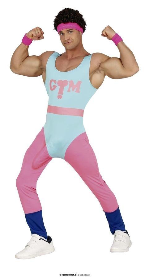 Disfraz gimnasta dotado para adulto