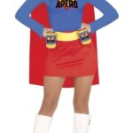 Disfraz super heroína cerveza para adulta