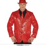 Chaqueta de lentejuelas roja para adulto