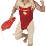 Disfraz socorrista con pechos y miembro para adultos