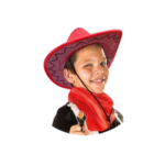 sombrero vaquero rojo para niños