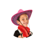 sombrero vaquero fucsia para niños