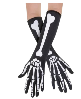 Guantes esqueleto largo