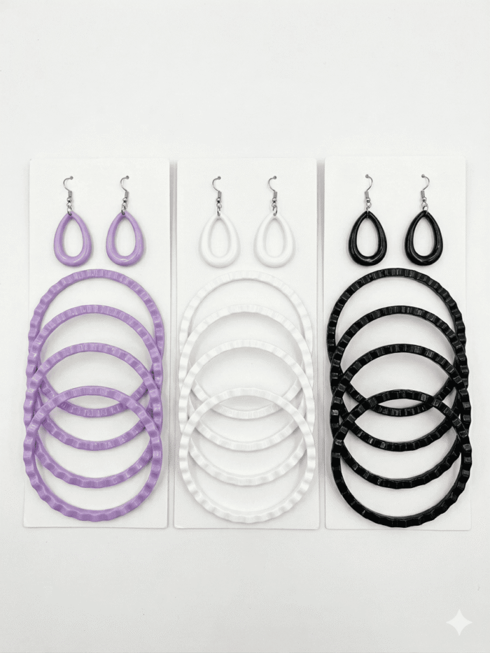 Conjunto pendientes y pulseras para sevillana