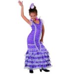 Disfraz flamenca morado para niña