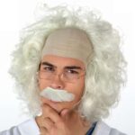 peluca de cientifico loco para adulto