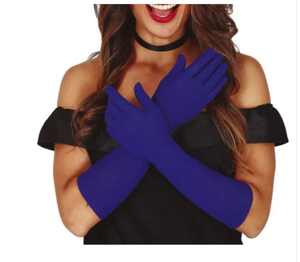 Guantes azules largos