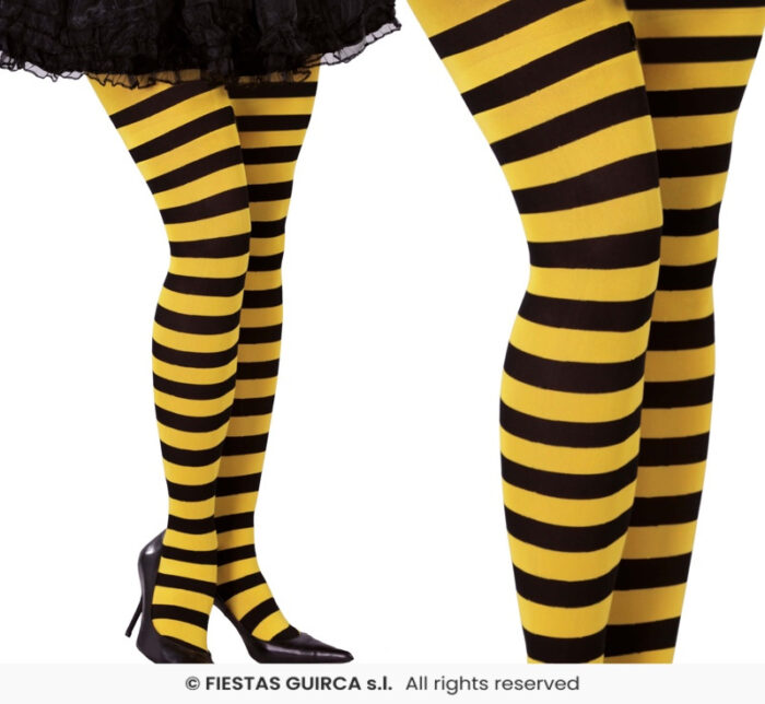 pantys de rayas abeja para mujer