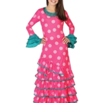 Disfraz flamenca rosa para niña